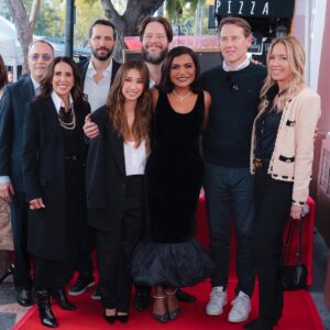 Mindy Kaling Instagram - Yesterday was one of the most special days of my life! I was surrounded by my dearest friends and family for the surreal and humbling experience of receiving a star on the Hollywood Walk of Fame. @bjnovak gave such a beautiful speech. I was told after receiving my star that I was the first South Asian woman to have a star on the Walk of Fame. I’m humbled by that. I am so proud to be South Asian and I want to make my community proud of everything I do but more importantly I want to help usher in the next generation of South Asian stars - who are already making a huge impact across the world.

I can’t believe how lucky I am! Thank you to my @warnerbrosentertainment family and the @hollywoodchamberofcommerce. This was really incredible