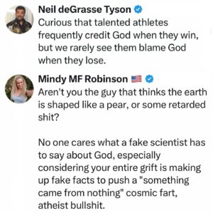 Mindy Robinson Instagram - I'll never understand atheists and their obsession with wanting to be nothing more than worm food at the end of the day....