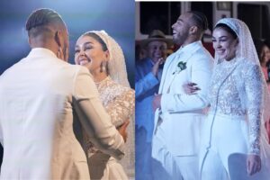 Natacha Karam Instagram - I got (fake) married on tv and it was as fun as it looks! What a magical day this was @jstewiii . I’ll remember this day forever 🥰Cleo even made it into @911lonestar after five years of being there every day- she’s immortalised 😍. Hope you enjoyed the episode , thank you for all your support.. can’t believe there’s only two episodes left😭😭 For someone who really hates goodbyes.. this was an interesting career choice 😅 sending love to you all ✨✨❤️