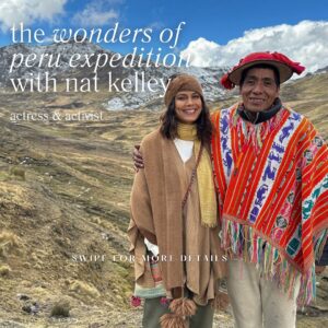 Nathalie Kelley Instagram - Travel with @natkelley to Peru 🇵🇪 

📅 21 – 27 March 2025 
🏔️ Peru 

Join actress and activist Nathalie Kelley on a transformative seven-day journey through the breathtaking landscapes and rich culture of Peru. This adventure is more than a trip—it’s a meaningful exploration of sustainable travel, ancient traditions, and connecting deeply with the land and its people. 

From the vibrant city of Cusco to sacred sites like Tipon, the Sun Gate, and the awe-inspiring Machu Picchu, this journey combines stunning mountain treks, cultural exchanges with local communities, and unforgettable moments of connection. Share meals, ceremonies, and traditions with the Quechua people as you honor the land and its heritage. 

💰 Pricing:
Twin Room: $4265 USD (Deposit: $465) 
Private Room: $4665 USD (Deposit: $465) 

🔗 Book now using the link in our bio or at: www.aweventurer.com/travels/natperu](www.aweventurer.com/travels/natperu 

✨ Swipe to see the full itinerary! ✨ 

#perutravel #trek #sustainabletravel #macchupicchu #grouptravel