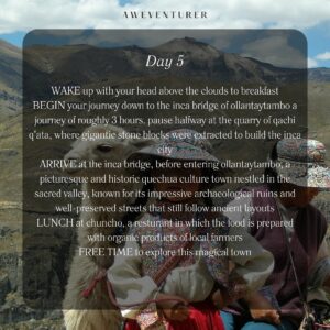 Nathalie Kelley Instagram - Travel with @natkelley to Peru 🇵🇪 

📅 21 – 27 March 2025 
🏔️ Peru 

Join actress and activist Nathalie Kelley on a transformative seven-day journey through the breathtaking landscapes and rich culture of Peru. This adventure is more than a trip—it’s a meaningful exploration of sustainable travel, ancient traditions, and connecting deeply with the land and its people. 

From the vibrant city of Cusco to sacred sites like Tipon, the Sun Gate, and the awe-inspiring Machu Picchu, this journey combines stunning mountain treks, cultural exchanges with local communities, and unforgettable moments of connection. Share meals, ceremonies, and traditions with the Quechua people as you honor the land and its heritage. 

💰 Pricing:
Twin Room: $4265 USD (Deposit: $465) 
Private Room: $4665 USD (Deposit: $465) 

🔗 Book now using the link in our bio or at: www.aweventurer.com/travels/natperu](www.aweventurer.com/travels/natperu 

✨ Swipe to see the full itinerary! ✨ 

#perutravel #trek #sustainabletravel #macchupicchu #grouptravel