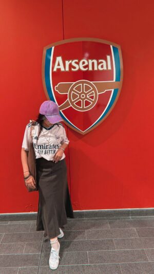 Neeha Riyaz Instagram - GRWM ~ for @arsenal stadium tour ⚽ fly better ✨ Never give up 💪 

 “Just had an incredible time at the Arsenal Stadium Tour! 🏟️ The history, the trophies, and the atmosphere were electric! 

#gunnersglory #arsenaltour #emiratesstadium #goonerlife #stadiumexperience #behindthescenes #arsenalhistory #uk #explore #london #northlondonforever #contentcreator #fashionblogger #fashion #lifestyle