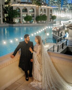 Neelam Muneer Instagram - Wherever we are destined to go - to the midst of the crowd or its at the end of the world, I will follow you!🤍♾️
MUA: @sanasarahsalon x @stylebywardakayani 
Jewellery: @nationaljewellersofficial x @stylebykiranraza 
Outfit: @parniyaanbyayesha 
Groom outfit: @edgerepublicofficial 
Photo: @abdulsamadzia