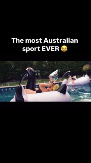 Nikki Osborne Instagram - Goon Bag Bin Chicken Water Polo. My pitch for the Brisbane Olympics. Happy Australia Day!! #australiaday #reels #fyp #viral #funny #comedian #bushbarbie #comedy #straya