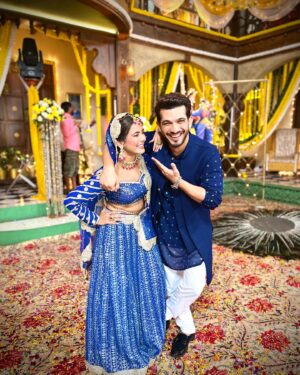 Nikki Sharma Instagram - The blue theme .:: #pyaarkapehlaadhyayashivshakti #arnik #arjunbijlani