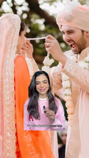 Nishtha Gandhi Instagram - Aashna Shroff got married to her long time bf Armaan malik!
So let’s discuss what she wore for her wedding.
She made a Manish Malhotra’s lehenga look less tacky for her wedding. 
The color combination is quite similar to what I did for mine, so this kinda gave 
me a level of satisfaction.
The BEST part about the outfit? The back details, OOOOOFFFF i am obsessed. 
Athe stud earrings with ear chains- was such a statement to make. 

For her Mehendi night, she picked a beautiful Anamika khanna purple sharara with a pop of yellow and jewellery that caught eyes from far away.

The cocktail was done flawlessly well by Shantanu and Nikhil especially the bow detail at the back just swayed me away! 

And for the final leg of her wedding, she went for a peri winkle fish cut lehenga specially done Falguni ♥️ .
They are lighting my feed up on fire 
.
#armaanmalik #aashnashroff #weddingwear #reviews #indianwedding #indianbride