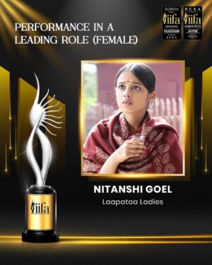 Nitanshi Goel Instagram - Phool’s journey has been filled with love, strength, and now-an IIFA nomination!! 🌟✨🌸
Our #LaapataaLadies shining with 9 Big Nominations for @iifa including 
Best Performance in a Leading Role (female)🙏🏻
my heart is full of gratitude 🫶🏻