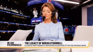 Norah O'Donnell Instagram - For five years, @norahodonnell’s reporting at @cbseveningnews has been hard-hitting, historic, compassionate and kind.

Tonight marks her final night in the anchor chair — but she isn’t going far. Norah will still be a part of the CBS News family as a senior correspondent.