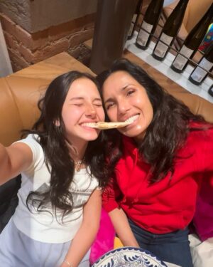 Padma Lakshmi Instagram - Littlehands is getting bigger!!! 15!!!!!!!!
I can’t believe it.  Every day of the last 15 years has been an adventure. Happy birthday Krishna Thea. I love you once, I love you twice, I love you more than beans and rice. ❤️❤️❤️
Some of you may remember the moment in the first slide from my memoir 😉