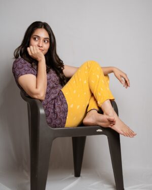 Pavithra Janani Instagram - The most comfortable nightwear @cuf_comfy_queen 
Thank u ❤️

Mua @jeru_bridal_studioo 
Pc @xposurestudio.in 

#pavithrajanani #happyfaces😊