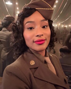 Pepi Sonuga Instagram - Bringing The Six Triple Eight to life has been the most meaningful chapter of my journey so far. This is more than a film, it’s a love letter to the women who shaped history with their courage and sacrifice, and a tribute to their enduring legacy.

Every moment on set reminded me of the responsibility we carried to honor their story. I hope you see our dedication in every frame and feel the love and reverence poured into this film.

Now streaming on Netflix 🫡❤️‍🔥