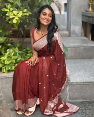 Poornima Ravi Instagram - Saree from @elegant_fashion_way