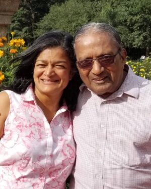 Pramila Jayapal Instagram - One week ago, my sister and I immersed my father’s ashes in the Cauvery River in India. He was 93 and passed away peacefully. Clearing out his stuff, I am reminded of who he was. He and my mother loved parties, dancing & entertaining. He loved singing & would often call us and sing Stevie Wonder’s “I just called to say I love you.” He was super competitive, played endless games of Phase 10 and hated to lose—even to the kids! He was a perfectionist, demanding order in everything, even folding laundry before he put it in the wash. He couldn’t throw anything away, so his closets were full of empty little boxes, airline freebies, even broken suitcases. He got sustenance from daily 60-90 minute walks, rain or shine, at a pace that had us running to keep up. He was loyal & would help anyone in need. He possessed a genius math/engineering mind, scoring at the top of the all-India exams, setting ambitious goals and meeting them. When he and my mom moved to Indonesia in 1969, they charted new territory in an unknown place. He travelled for work & then more with mom following her passions. He supported my mother’s many careers as teacher, author and counselor. He believed completely in education, and that his daughters could achieve anything with it. Unlike many of his era who wanted to have sons, he always wanted daughters. He sent us away to college in America at 16 when he had nothing in the bank, because he wanted us to have all the opportunities available. I don’t think there was much thought to how we would never live on the same continent as them again. As we all came to realize, children being far away as their parents age is but one of the prices of migration. It wasn’t all perfect—like everyone, he had flaws & we had our rough patches. But as I sift through all the memories, I see how much of him is also in me and I am grateful. As we put his ashes in the beautiful rushing river, sky above as blue and clear as could be, trees swaying, it was the perfect place & moment to send him on his final journey. While the hole in my heart is there, it is now growing the flowers of memory & gratitude for all he was. Om Shanti, dearest Papa. May your soul attain moksha. ❤️