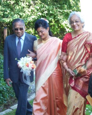 Pramila Jayapal Instagram - One week ago, my sister and I immersed my father’s ashes in the Cauvery River in India. He was 93 and passed away peacefully. Clearing out his stuff, I am reminded of who he was. He and my mother loved parties, dancing & entertaining. He loved singing & would often call us and sing Stevie Wonder’s “I just called to say I love you.” He was super competitive, played endless games of Phase 10 and hated to lose—even to the kids! He was a perfectionist, demanding order in everything, even folding laundry before he put it in the wash. He couldn’t throw anything away, so his closets were full of empty little boxes, airline freebies, even broken suitcases. He got sustenance from daily 60-90 minute walks, rain or shine, at a pace that had us running to keep up. He was loyal & would help anyone in need. He possessed a genius math/engineering mind, scoring at the top of the all-India exams, setting ambitious goals and meeting them. When he and my mom moved to Indonesia in 1969, they charted new territory in an unknown place. He travelled for work & then more with mom following her passions. He supported my mother’s many careers as teacher, author and counselor. He believed completely in education, and that his daughters could achieve anything with it. Unlike many of his era who wanted to have sons, he always wanted daughters. He sent us away to college in America at 16 when he had nothing in the bank, because he wanted us to have all the opportunities available. I don’t think there was much thought to how we would never live on the same continent as them again. As we all came to realize, children being far away as their parents age is but one of the prices of migration. It wasn’t all perfect—like everyone, he had flaws & we had our rough patches. But as I sift through all the memories, I see how much of him is also in me and I am grateful. As we put his ashes in the beautiful rushing river, sky above as blue and clear as could be, trees swaying, it was the perfect place & moment to send him on his final journey. While the hole in my heart is there, it is now growing the flowers of memory & gratitude for all he was. Om Shanti, dearest Papa. May your soul attain moksha. ❤️
