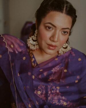 Pratibha Bhadauria Instagram - Who thought 2 french braids and chandbaalis would serve an aesthetic ✨️
.
.
.
.
#chandbali #lohrioutfit #indianwear #aesthetic #Delhibloggers #fashion #indianwearcollection #statementearrings