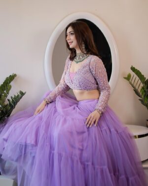 Priyanka Khera Instagram - Her aura is made of poetry💜 
Wearing @the_adhya_designer 
#Priyankakhera