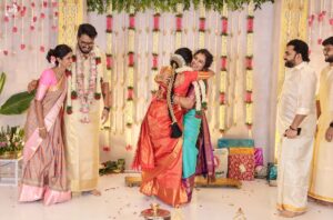 Ramya Pandian Instagram - My little brother @parasu_pandian got married, but to me, he’ll always be my 6-feet-tall baby😘 It’s hard to put into words how happy I feel….he has always been such a wonderful child that we often wondered, ‘How can a kid be this mature and never troublesome at all?’ He has made us proud every step of the way and has now grown into a man of great values.

And for his beautiful heart, God has gifted him the bestestttt life partner our sweet Aishwarya @just.aish.things . Our family is beyond happy to have an angel for our gem♥️ Aishu, we love you, and we love your family even more! Can’t wait to create endless happy memories together as one big family♥️♥️😍😍🥰🥰😘😘💃🏻💃🏻

Heart is so full.
Wishing my dear sweethearts a lifetime of love and happiness! ❤️

HAPPY MARRIED LIFE♥️

@shanthyduraipandiyan 
@lovel.dhawan 
@tripurasundari_12 
@wherenxt.dxb 
@gowtham.ags 

#family #wedding #fun