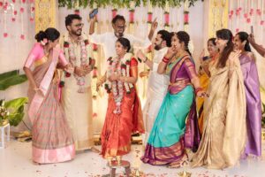 Ramya Pandian Instagram - My little brother @parasu_pandian got married, but to me, he’ll always be my 6-feet-tall baby😘 It’s hard to put into words how happy I feel….he has always been such a wonderful child that we often wondered, ‘How can a kid be this mature and never troublesome at all?’ He has made us proud every step of the way and has now grown into a man of great values.

And for his beautiful heart, God has gifted him the bestestttt life partner our sweet Aishwarya @just.aish.things . Our family is beyond happy to have an angel for our gem♥️ Aishu, we love you, and we love your family even more! Can’t wait to create endless happy memories together as one big family♥️♥️😍😍🥰🥰😘😘💃🏻💃🏻

Heart is so full.
Wishing my dear sweethearts a lifetime of love and happiness! ❤️

HAPPY MARRIED LIFE♥️

@shanthyduraipandiyan 
@lovel.dhawan 
@tripurasundari_12 
@wherenxt.dxb 
@gowtham.ags 

#family #wedding #fun