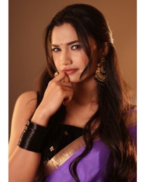 Reeshma Nanaiah Instagram - 💜

Photographer: @nivas_narayan 
Saree : @anayra_couture 
MUA: @makeoverartist_pradeep 
Assistant: @malleshdeadly
