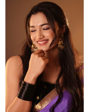 Reeshma Nanaiah Instagram - 💜

Photographer: @nivas_narayan 
Saree : @anayra_couture 
MUA: @makeoverartist_pradeep 
Assistant: @malleshdeadly