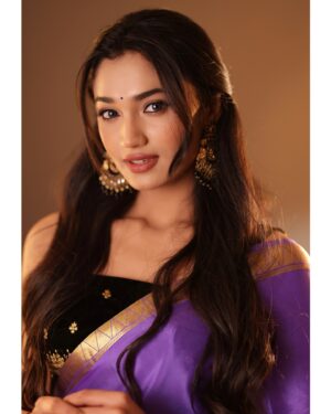 Reeshma Nanaiah Instagram - 💜

Photographer: @nivas_narayan 
Saree : @anayra_couture 
MUA: @makeoverartist_pradeep 
Assistant: @malleshdeadly