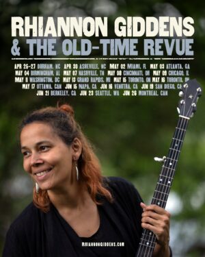 Rhiannon Giddens Instagram - Last year I spent three days in North Carolina with fellow @chocolatedrops member Justin Robinson (@countrygentlemancooks) to record ‘What Did the Blackbird Say to the Crow,’ an album of North Carolina fiddle and banjo music, which is now coming out April 18 on Nonesuch Records. We recorded outside at Joe Thompson’s house and Etta Baker’s house - you can hear the wheat in the wind and two different broods of cicadas, which had not emerged simultaneously since 1803.

With the assaults on reality going on in the world today, we wanted to offer another kind of record, like walking back onto a gravel or dirt road while a stampede goes the other way. With the cicada choir, this record could’ve only happened at a certain time in the last 120 years. We doubled down on place, time, realness, and old-fashioned front porch music. It’s a reminder that another way exists, with music made for your community’s enjoyment and for dancing–not solely for commercial purposes.

We’re going on tour this Spring and Summer with a bigger all-acoustic band called Rhiannon Giddens & The Old-Time Revue. Fan pre-sale for the tour begins tomorrow at 11am local time - go to rhiannongiddens.com/tour now to receive the pre-sale code.

Pre-save/Pre-order ‘What Did the Blackbird Say to the Crow’ at the link in bio. 

Photography by @karencoxphotography 

#RhiannonGiddens #JustinRobinson #WhatDidTheBlackbirdSayToTheCrow #CarolinaChocolateDrops #JoeThompson #EttaBaker #Banjo #Fiddle #Nonesuch #NonesuchRecords
