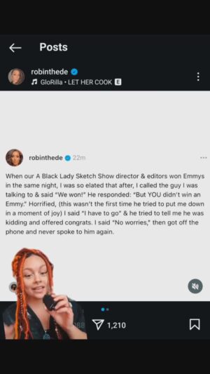 Robin Thede Instagram - YES! I love this dramatic reading by @chrysantilus! Never let anyone try to steal your joy!