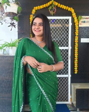 Rohini Reddy Instagram - Happy bhogi 🦚🔥

Wearing @rasika_closet ❤️
Jewellery @designaari__rental_jewellery