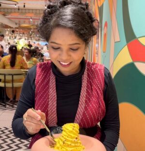 Rumana Nazarali Instagram - A premium fine dining vegetarian restaurant which is always running houseful is a place to dine in #SouthBengaluru if you are looking to enjoy veg food with vegan and Jain options

The food taste good and the portions size is great too, one main course can be easily shared between 2 people. The service is pretty quick and you can rely on staff suggestion for the menu too.

•Loved the complimentary palate cleanser which was coconut-y in taste (I need more🤣)
•I thoroughly enjoyed the soups - Vegetable lemon pepper soup with summer rolls, spicy manchow soup with noodle bhel - half portion is a great choice than sharing one soup between 2 people
•Opted for Gongura Broccoli but the staff suggested us to try the one with hummus and we did not regret it. The hummus helped to lower the heat from the spicy broccoli.
•The staff also suggested us to try an off-the-menu and today’s special appetiser with tender coconut and it hit the spot, it was mild and flavourful.
•Cream cheese wonton with tomato salsa and cheese sauce is another great mild appetiser to enjoy
•Phurr Khao Suey was delicious and the portion size is good for sharing.
•For dessert, I had to try Phurrrrr which was my main reason to visit @phurr.ind . Lucknowi Malaiyo was light and airy, you can control the sweetness level with the quantity of khoya crumb. This should be your dessert order.
•Mocktails look amazing but I would skip it for my next visit.

Make a reservation for your visit, else you would be waiting for an hour or more for a table.