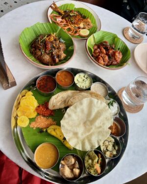 Rumana Nazarali Instagram - @one8.commune #Bengaluru is celebrating its first Onam with a Sadya, curated by Chef @chefagnibh, only on 14th and 15th September.

While a vegetarian Sadya is on the menu, there are some amazing lip-smacking non-veg dishes on the menu too which I absolutely enjoyed. My pick would be Kerala Style Pomfret, Prawn Ghee Roast and Mutton Pepper Fry.

Truly, a wonderful food experience at #one8communebangalore #BangaloreKohling #OnamFeast #one8commune