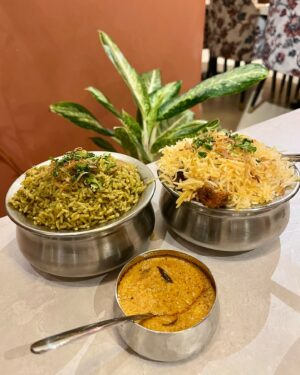 Rumana Nazarali Instagram - For Andhra and Telangana cuisine cravings in #HSRLayout 27th Main, @anmayrestaurant has opened its door today for you.

They offer a variety of veg and non-veg dishes from different regions of Andhra and Telangana, but I suggest you to try their NON-VEG THALI which has prawns, chicken, mutton dishes with puri and rice and a lot of accompaniments to go with it. I will definitely go back for their thali.