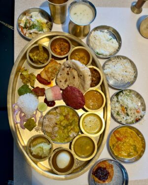 Rumana Nazarali Instagram - Going for a Rajasthani and Gujarati thali is always a special meal as mom loves it so this time we decided to visit @rasotsavindia at @lulumallbengaluru. This unlimited veg thali has delicious options and the service is so good that you are definitely going to over eat, we did❤️ 

I loved the ambiance and aesthetic of the restaurant but service will always be a highlight for me at such restaurants and they did a great job at it. The pricing is different for weekdays and weekends and it’s available for both lunch and dinner