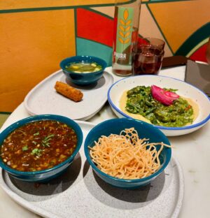 Rumana Nazarali Instagram - A premium fine dining vegetarian restaurant which is always running houseful is a place to dine in #SouthBengaluru if you are looking to enjoy veg food with vegan and Jain options

The food taste good and the portions size is great too, one main course can be easily shared between 2 people. The service is pretty quick and you can rely on staff suggestion for the menu too.

•Loved the complimentary palate cleanser which was coconut-y in taste (I need more🤣)
•I thoroughly enjoyed the soups - Vegetable lemon pepper soup with summer rolls, spicy manchow soup with noodle bhel - half portion is a great choice than sharing one soup between 2 people
•Opted for Gongura Broccoli but the staff suggested us to try the one with hummus and we did not regret it. The hummus helped to lower the heat from the spicy broccoli.
•The staff also suggested us to try an off-the-menu and today’s special appetiser with tender coconut and it hit the spot, it was mild and flavourful.
•Cream cheese wonton with tomato salsa and cheese sauce is another great mild appetiser to enjoy
•Phurr Khao Suey was delicious and the portion size is good for sharing.
•For dessert, I had to try Phurrrrr which was my main reason to visit @phurr.ind . Lucknowi Malaiyo was light and airy, you can control the sweetness level with the quantity of khoya crumb. This should be your dessert order.
•Mocktails look amazing but I would skip it for my next visit.

Make a reservation for your visit, else you would be waiting for an hour or more for a table.