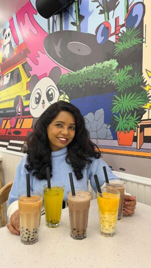 Rumana Nazarali Instagram - How about winning an iPad and other prizes while sipping Boba drinks at @bubitindia. Check out their on-going Art It with Bub-It competition at the #Indiranagar outlet now.

At Bub-It, you can swap your regular milk for plant based milk. Apart from this, you can also control the sweetness level in your drink too. They have variety of Boba drinks in coffee, chocolate, tea, real fruit and sparkling varieties. They also source their matcha from Japan so you can enjoy a matcha swirl or a sundae.