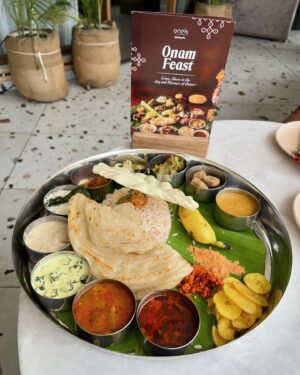 Rumana Nazarali Instagram - @one8.commune #Bengaluru is celebrating its first Onam with a Sadya, curated by Chef @chefagnibh, only on 14th and 15th September.

While a vegetarian Sadya is on the menu, there are some amazing lip-smacking non-veg dishes on the menu too which I absolutely enjoyed. My pick would be Kerala Style Pomfret, Prawn Ghee Roast and Mutton Pepper Fry.

Truly, a wonderful food experience at #one8communebangalore #BangaloreKohling #OnamFeast #one8commune