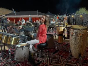Rusanda Panfili Instagram - I took part in something incredible that is about to come out March 19th. If you have the chance, go see this movie…it’s absolutely amazing. @pauldugale has done an incredible work capturing the essence of @hanszimerlive , the whole band has performed beautiful and the entire experience was unforgettable. 
Hans Zimmer & Friends - Diamond in The Desert - the Concert Experience - in selected Cinemas around the world. 

Today we perform our second to last show of this tour leg!