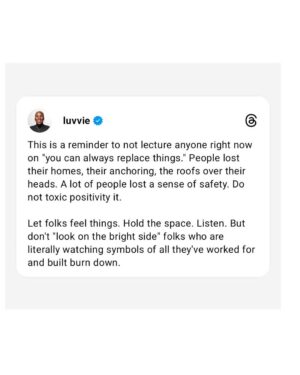 Ryan Michelle Bathe Instagram - Repost from @comedianlilrel and @luvvie. 

We should be sharing our pain, our heartbreak, our loss….in that sharing we lighten the load. We should be sharing the small moments of joy, humanity, and beauty….in that sharing we allow more light to brighten the darkness. 

Instead we are fighting against what? Who? Racism? Billionaires? Ignorance? Greed? Division? 

I implore you to turn your hearts and minds to what we can do to help and if you’ve done all you can, stand still and know. Because whatever this ugliness is that makes us turn against each other and attack in this most desperate time of need?  This. Ain’t. It.