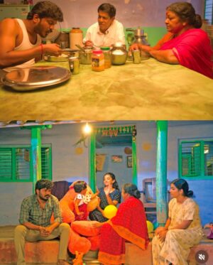 Saanve Megghana Instagram - is Happy! 😍

Happy looking at my family happy
Happy looking the audience laugh crazy 
Happy to have worked with a brilliant talented cast and crew 
Happy listening to those claps by the end of the film 
Happiessst receiving so much love for Vennila! ♥️

#Kudumbasthan #BTS #Family