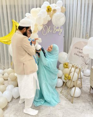 Sana Khan Instagram - Alhamdullilah 🥰🥹

Allahumma barik 🤲🏻

Becoming parents is one of the biggest blessings from Allah SWT.

Abaya @hayabysanakhan 
Sitara 
Shade Mint Blue 

#sanakhan #anassaiyad #saiyadtariqjamil #saiyadhasanjamil