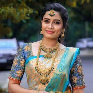 Sangeetha sai Instagram - 💥💥💥💥💥

Mua @sowmisclassymakeovers 
Saree & blouse @j2fashions 
Clicks @akash_av_0117 @aaa_photography___
Jewels @gold_copy1486