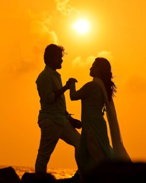 Sangeetha sai Instagram - "Where there is Love, there is Life!"❤️ It's all about growing together, learning about each other and never giving up on each other. I think this works perfectly in our life story🥰. I know you are there and you will always be there on my side. I really don't know whether I chose You or you chose Me, but the truth is our Life has chosen Us😍. I promise that I will be the everything for you, till the End🫂😘.
.
Photography : @dhanush__photography 
Costume Designer : @adore_inspire_me 
Make Up Artist : @sowmisclassymakeovers 
.
#weddingbells #groomtobe #bridetobe #couplegoals #aravindsangeetha #loveofmylife #gettingmarried