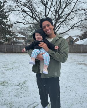 Sara Dietschy Instagram - I could write a caption as long as a book describing what happened the night you were born. The brutal week leading up to that day. The 2 months in the NICU. The moments of despair sitting in bed alone pumping without you in my tummy but also without you next to me. I had no idea what to expect. 

However — I’m making a conscious effort to leave a lot of the weight in 2024. The word we keep coming back to is GRATEFUL. Phewww. Grateful for your giggles. Grateful for your already amazing personality. Grateful for the snuggles we get every single day. Grateful for your daddy and our amazing supportive family that has always been there for us. Grateful for my amazing therapist! and also grateful for you guys online for always having kind words. Grateful for 1️⃣🎉🎂🥳🎈

Happy birthday baby girl. 

It is insaneeeee seeing NICU pictures of you now. In awe of your strength. I think we would have all preferred your original due date in April for MANY reasons but it was pretty cool to get snow on your bday🧡 A 27 2 QUEEENNNNN 💪