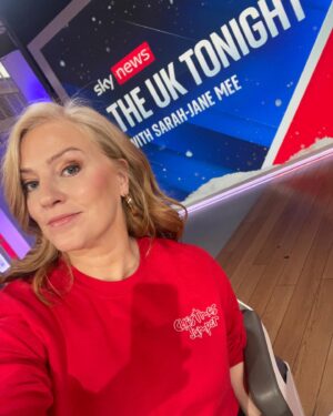 Sarah-Jane Mee Instagram - That was the final edition of The U.K. Tonight for 2024!
There’s a special highlights show on Boxing Day but that’s it till the New Year.  Back Jan 6th.
We celebrated with a VERY special studio guest and CAKE!
@skynews