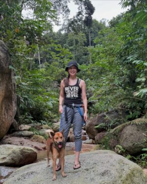 Sarah Lian Instagram - Jessie is in her outdoor era. Thanks for letting us tag along.

#adoptdontshop