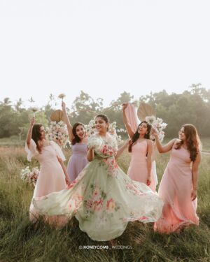 Saranya Nandakumar Instagram - Bridesmaids for a day, best friends for life .I’m so lucky to be surrounded by so much love.

Outfit : @_prettypink.in 
Photos: @honeycomb_weddings_ 

[ bridal shower, bride to be, saranya nandakumar]