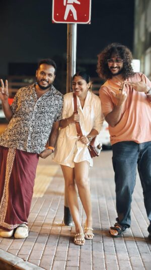Saranya Nandakumar Instagram - ആ പച്ച പച്ച് ദുഫൈ വെർഷൻ 😄