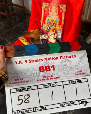 Sawan Rupowali Instagram - Jagjit Amrita and Gurnoor are going to explore an untouched dimension of love that wasn’t explored before and would be really glad to share it amongst our beloved Punjabi audiences.🎬❤️

“A.K. 5 Stones Motion Pictures,” on the project titled “BB1.” 
	•	Scene Number: 31
	•	Shot Number: 7
	•	Take Number: 1
	•	Date: 21/11/2024
	•	Day/Night: Day
	•	Director: Manvinder I. Singh
	•	Producer: Anil Kumar Bhandari
	•	Executive Producer (EP): Inderjit Gill 
	•	Director of Photography (D.O.P): Shiv Shakti
