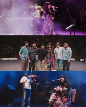 Shakthisree Gopalan Instagram - Last night at #Hyderabad was a wholesome experience. I don’t know how to describe moments like these when there is a sense of calm amidst all the chaos - homeostasis nested within a cloud of entropy - so much love and gratitude to have shared this with some of the most incredibly talented spirited humans - @napier_naveen @bhuvanesh_keys @rithuvysakh @joshuasatya @davidthejoseph @riyasdeenriyan #noelprashanth @native.indian - thank you for your magic! ✨ Thanks to all the people who came through and shared in our offering of independent music and some very special film songs! Here’s to more! ♥️✨ 
@ziro.on.tour 
📷 @irshad_pklr_