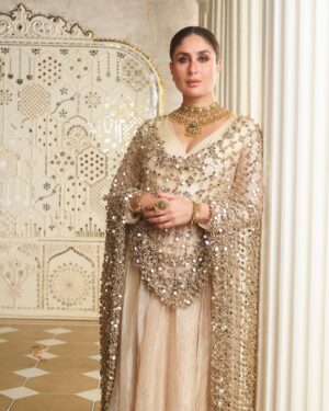 Shereen Sikka Instagram - With my superstar @kareenakapoorkhan for @malabargoldanddiamonds 

Look 1 
Corset : @aikeyah
Saree & duppata :  @re_ceremonial 

Look 2: white chikankari 
Full look :  @dhaagaandco

Look 3: 
Outfit and Custom mirror jaal dupatta : @itrhofficial 

Look 4: 
Pink saree and blouse : @roseroom__official

Look 5 : 
Full look : @labelnityabajaj
Bindi : the_bindi_project 

Look 6: 
lace saree look : @shehlaakhan 

Look 7 : 
Full look : @amitaggarwalofficial 

Look 8 : 
Full look @rohitbalofficial 

Styled by : @rheakapoor with @shereenlovebug @sanyakapoor 
Style team : @dipteeagarwal @niyatiij @rudri_kariya 
Managed @alisha5dave 

Beauty by @savleenmanchanda @mikedesir
Managed @versis_entertainment @poonamdamania @nainas89 

Directed by @abhivarman 
Shot by @ridburman