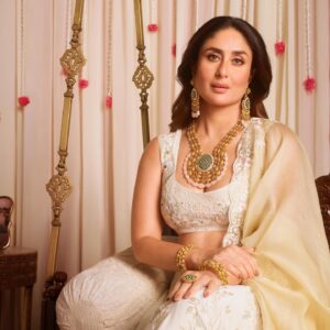 Shereen Sikka Instagram - With my superstar @kareenakapoorkhan for @malabargoldanddiamonds 

Look 1 
Corset : @aikeyah
Saree & duppata :  @re_ceremonial 

Look 2: white chikankari 
Full look :  @dhaagaandco

Look 3: 
Outfit and Custom mirror jaal dupatta : @itrhofficial 

Look 4: 
Pink saree and blouse : @roseroom__official

Look 5 : 
Full look : @labelnityabajaj
Bindi : the_bindi_project 

Look 6: 
lace saree look : @shehlaakhan 

Look 7 : 
Full look : @amitaggarwalofficial 

Look 8 : 
Full look @rohitbalofficial 

Styled by : @rheakapoor with @shereenlovebug @sanyakapoor 
Style team : @dipteeagarwal @niyatiij @rudri_kariya 
Managed @alisha5dave 

Beauty by @savleenmanchanda @mikedesir
Managed @versis_entertainment @poonamdamania @nainas89 

Directed by @abhivarman 
Shot by @ridburman